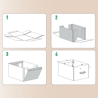 Set 2 bucati cutie de depozitare cu capac Leitz Puro, medie 17L, albastru
